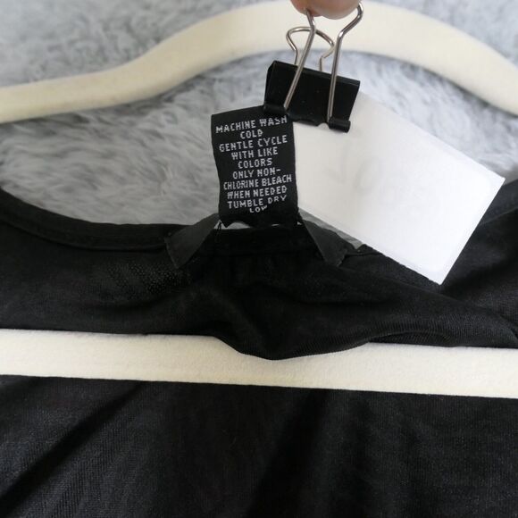 Alfani Baby Doll Blouse Women 2X Pink Black Empire Waist Mesh Lined Short Sleeve - Picture 10 of 12